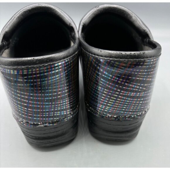 Dansko‎ XP 2.0 Womens Plaid Patent Leather Clogs Size 37 - Picture 4 of 8